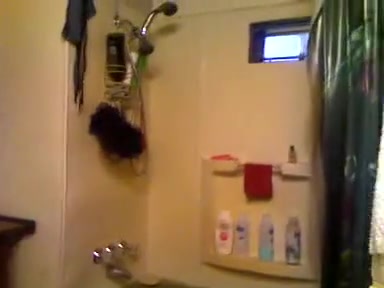 Stunning taking shower & dildo using