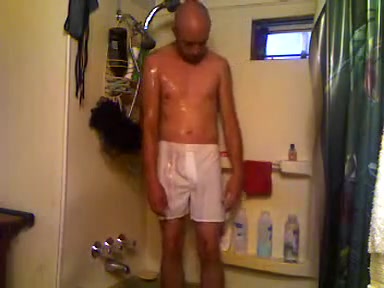 Stunning taking shower & dildo using