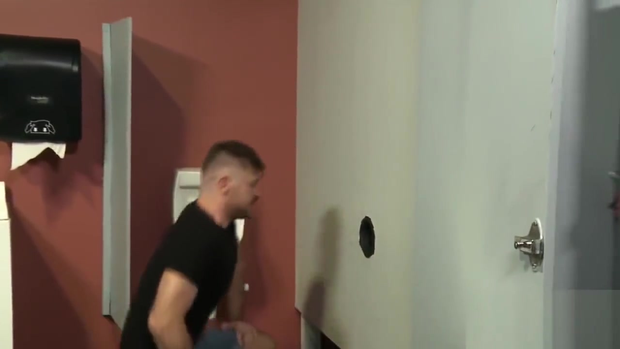 Old school toilet glory hole of two old friends
