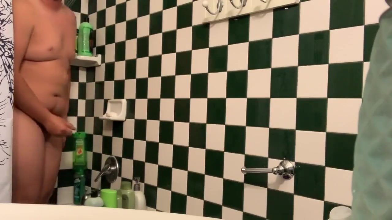 Jerking off in shower
