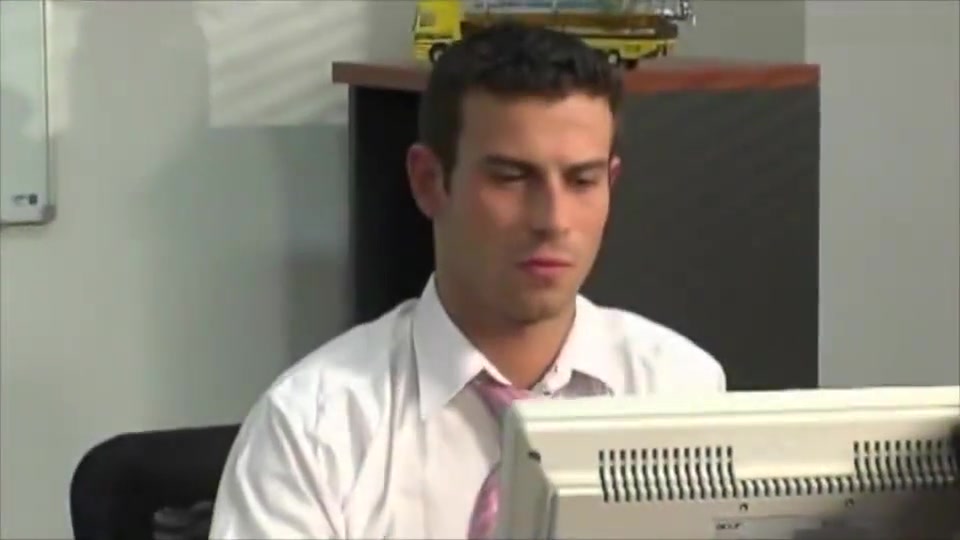 Bareback Spit Roasting - Office Sex