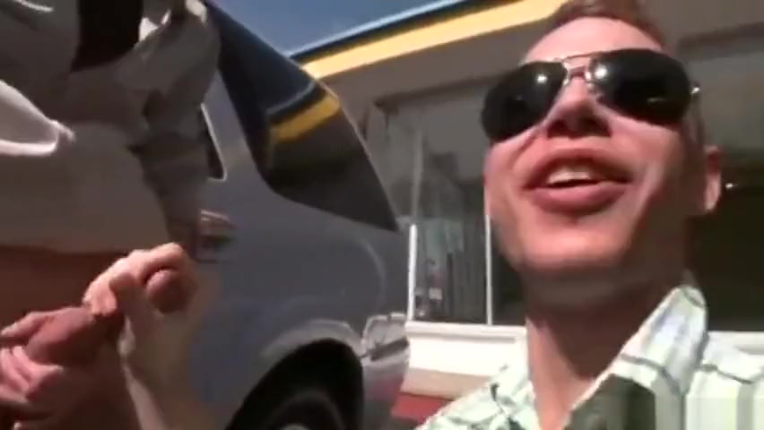Out in public: Big dick Car lot