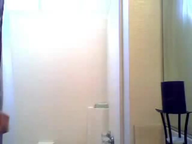 Marine recruit takes a long shower and shows off his ass