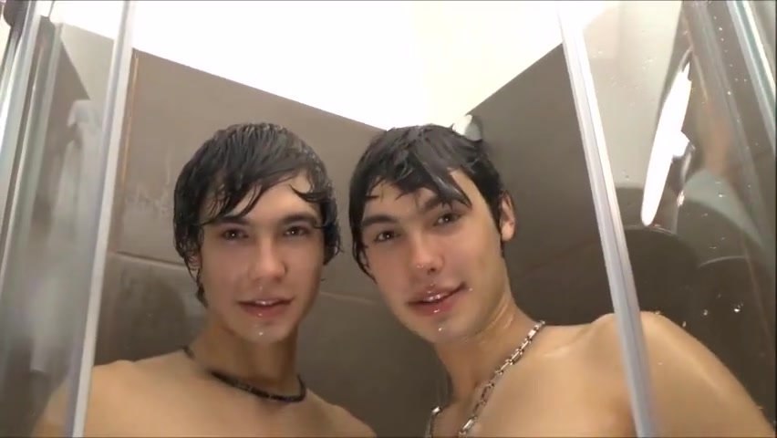 Fake twin Bros In Shower Together