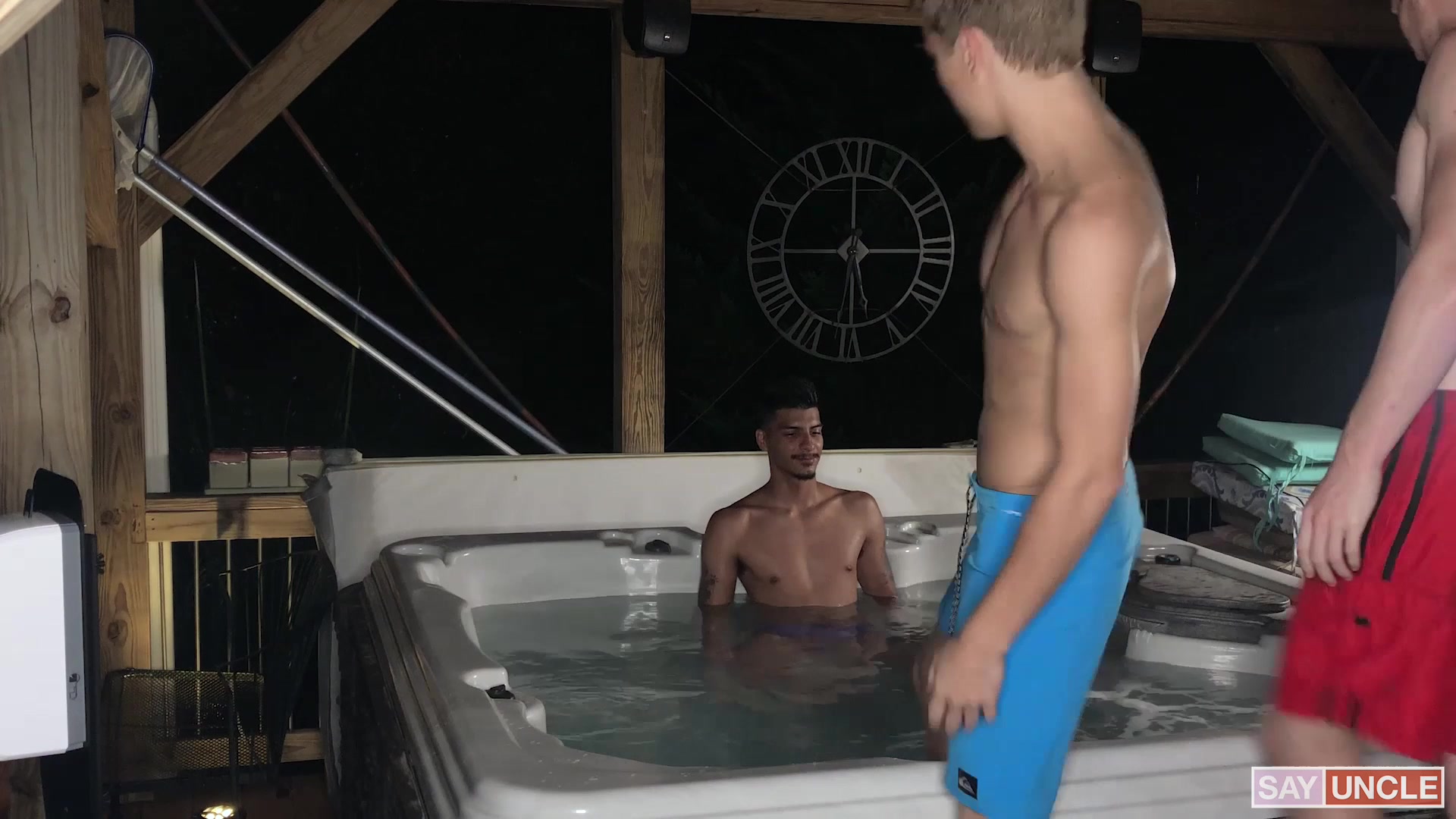 3 stepbrothers in a jacuzzi - Apollo Fates, Aiden Asher, Jesse Bolton