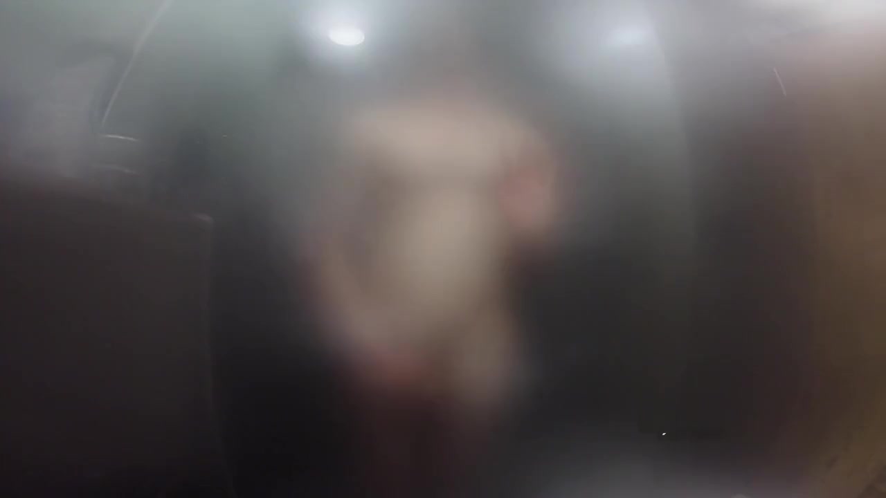 Twink jerks off and presses cock against glass in steamy shower session