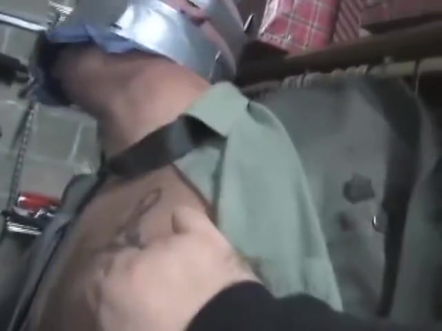 Army Man Gagged, Roped and Milked