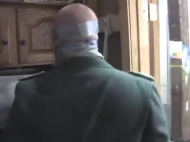 Army Man Gagged, Roped and Milked