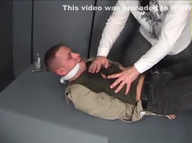 Handsome ex-military stud bound gagged and stripped. Hot gagged pleading.