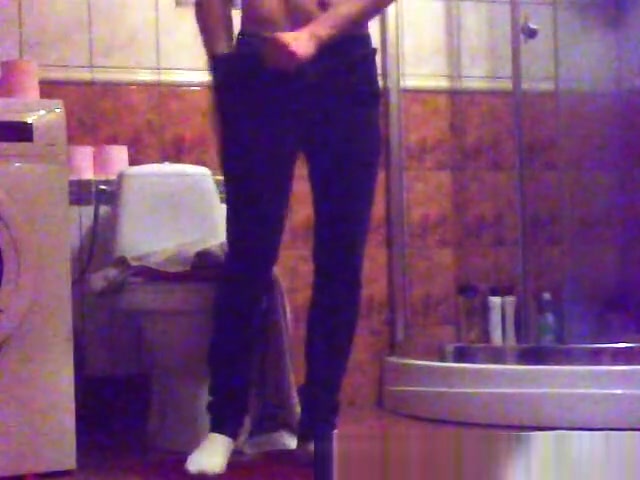 Solo boy in shower