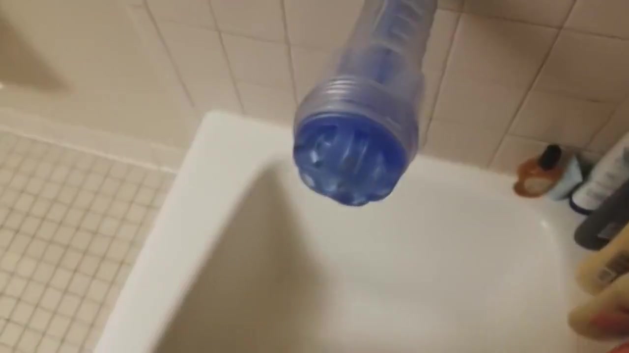 Fucking my Clear Pocketpussy in the Shower