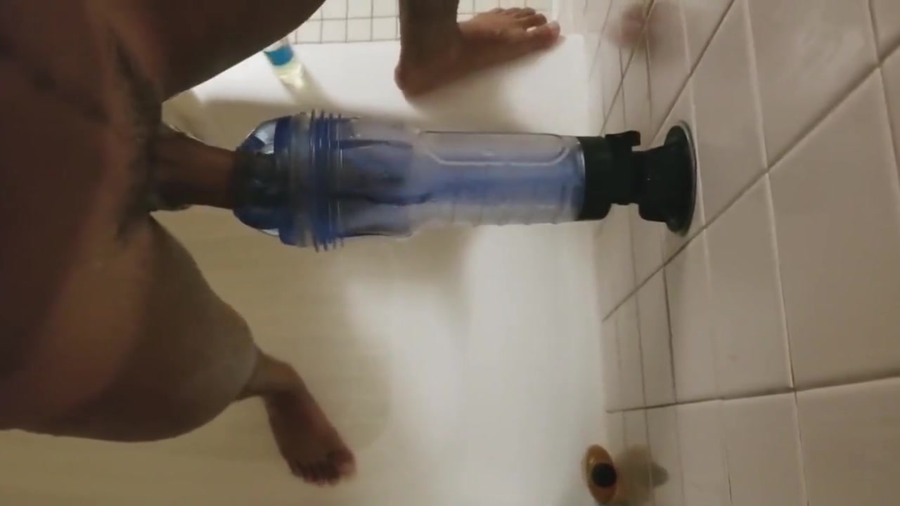 Fucking my Clear Pocketpussy in the Shower