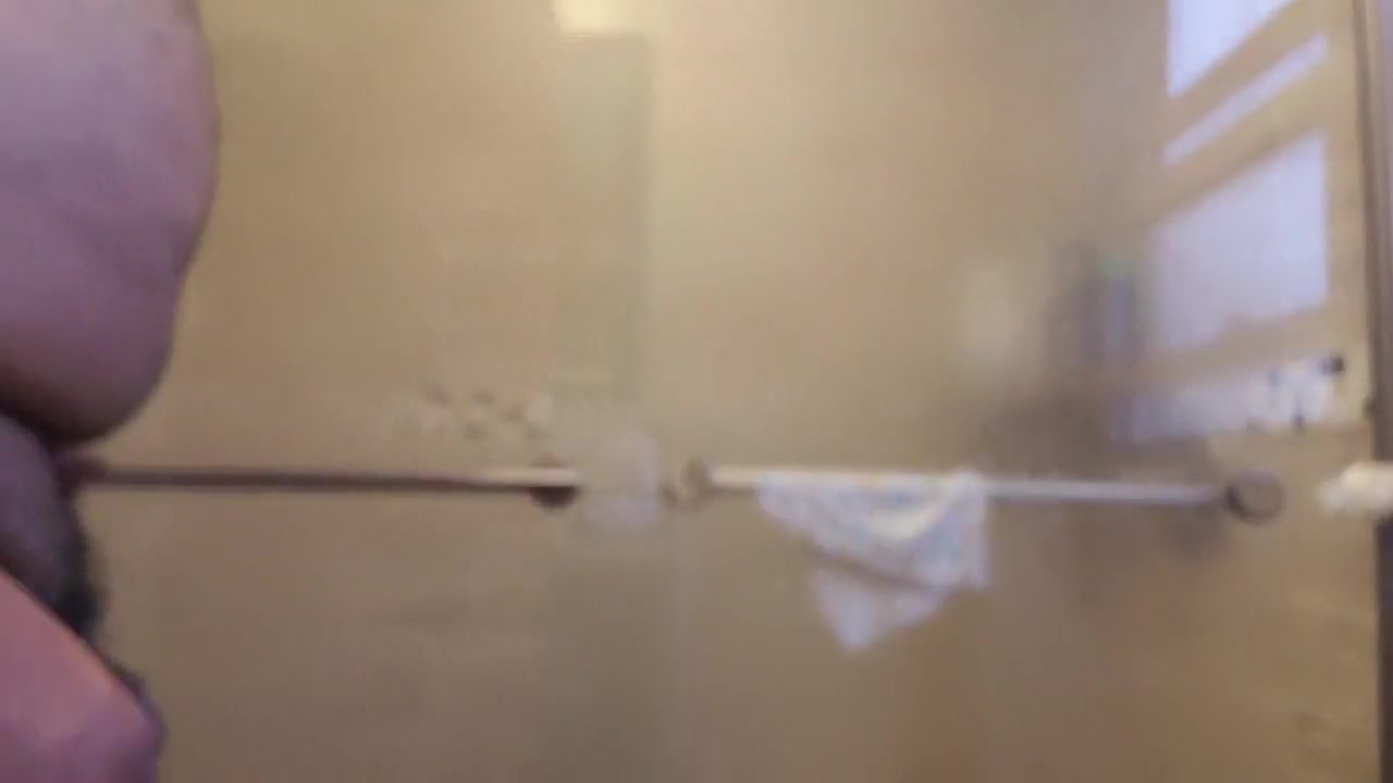 Let's watch stepdaddy take a shower,maybe next time he will open the shower