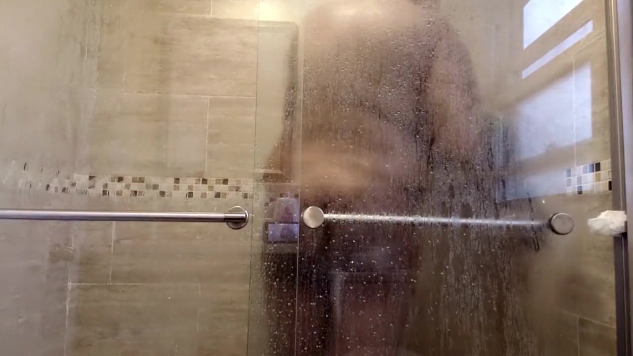 Let's watch stepdaddy take a shower,maybe next time he will open the shower