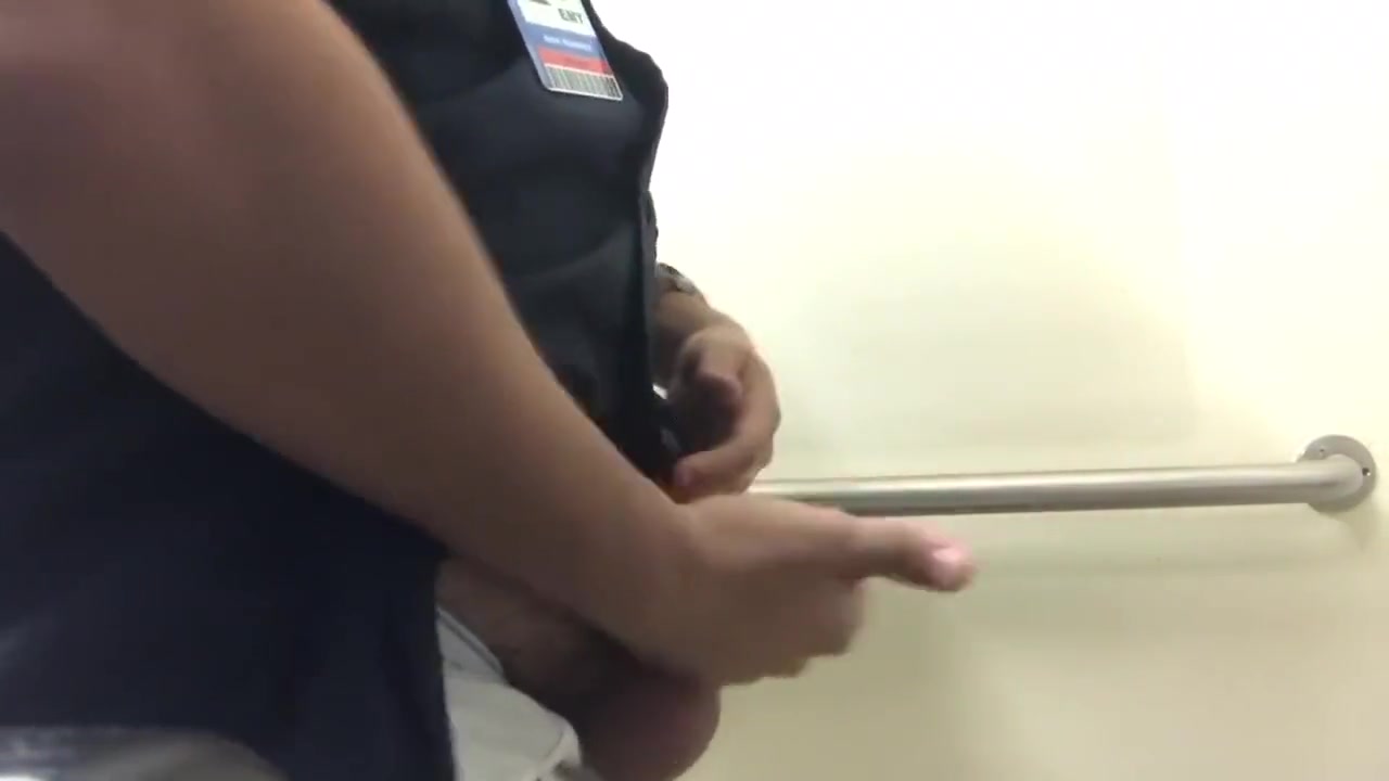 Horny EMT jerks off in medical office restroom