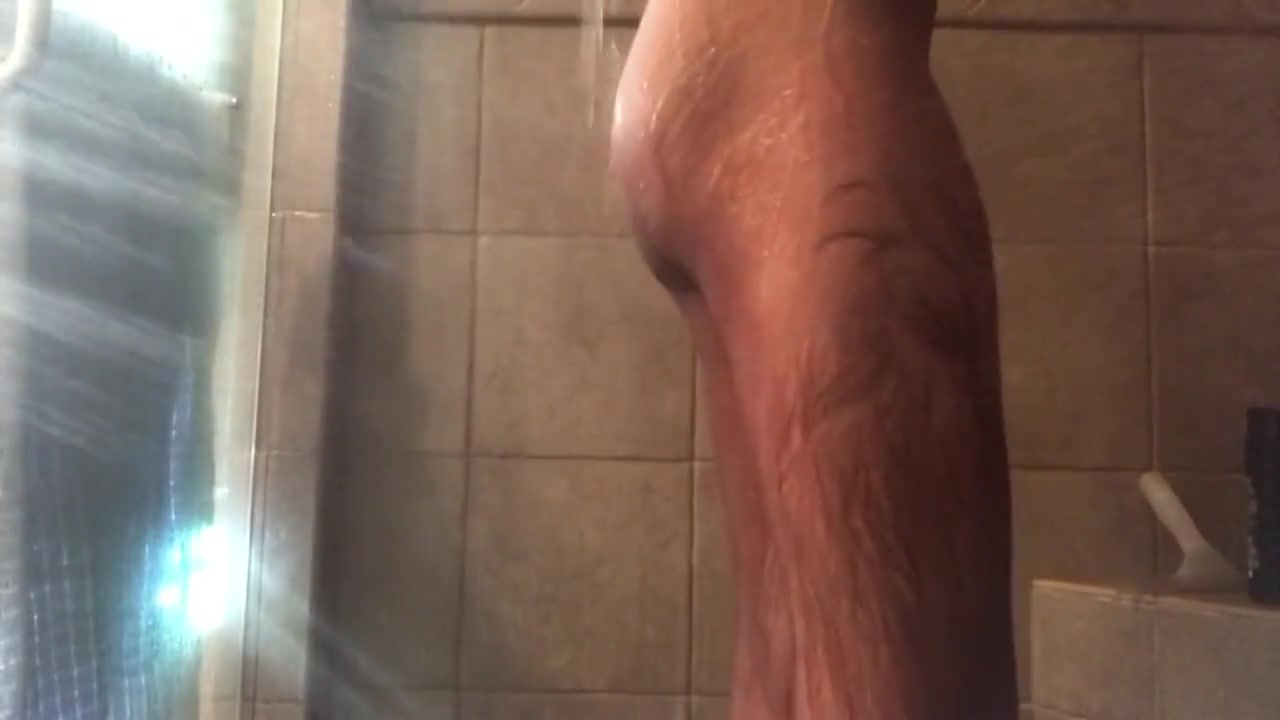 uncut twink showering