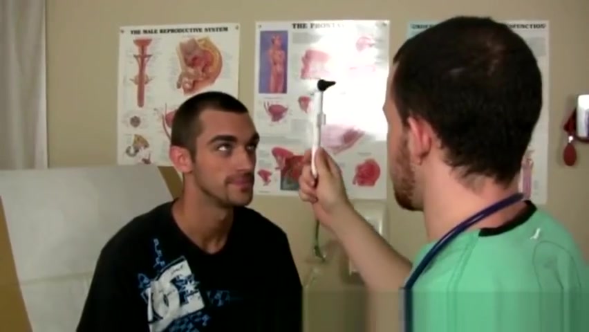 Chubby doctor gay Damien had the doctor on the exam table while he