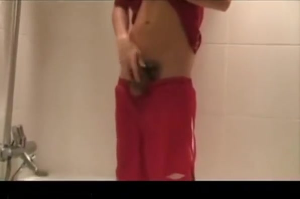 Boy Masturbating In The Shower