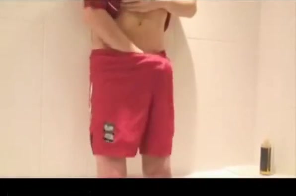 Boy Masturbating In The Shower