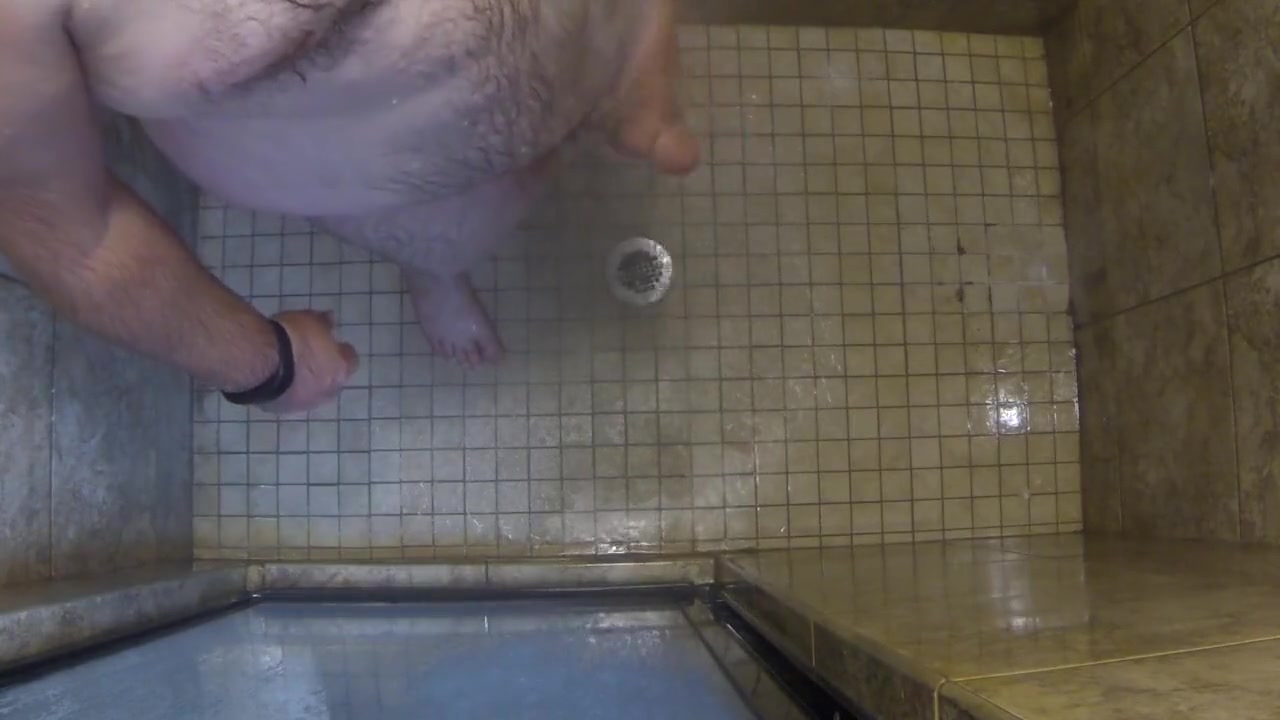 Jacking off cum in shower!