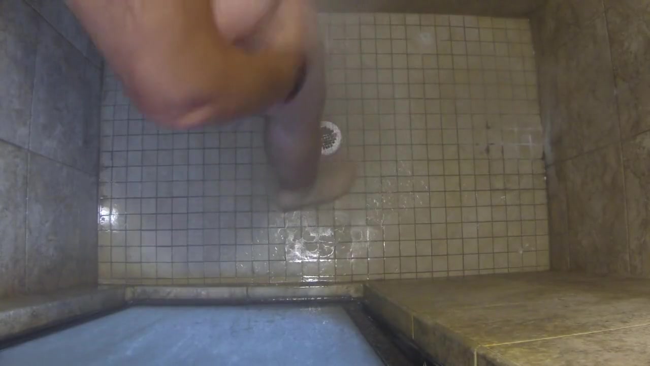 Jacking off cum in shower!