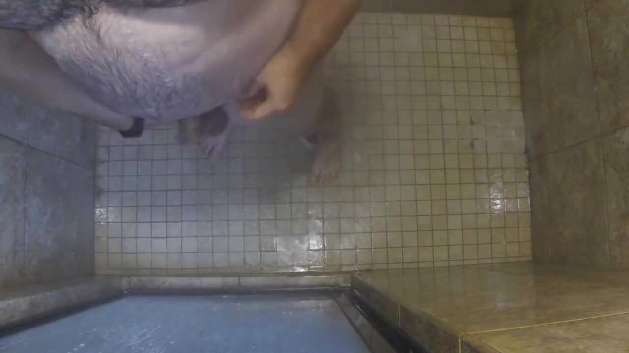 Jacking off cum in shower!
