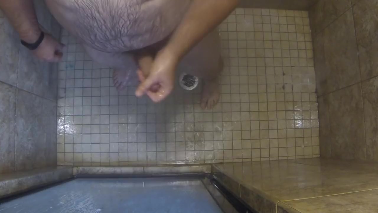 Jacking off cum in shower!