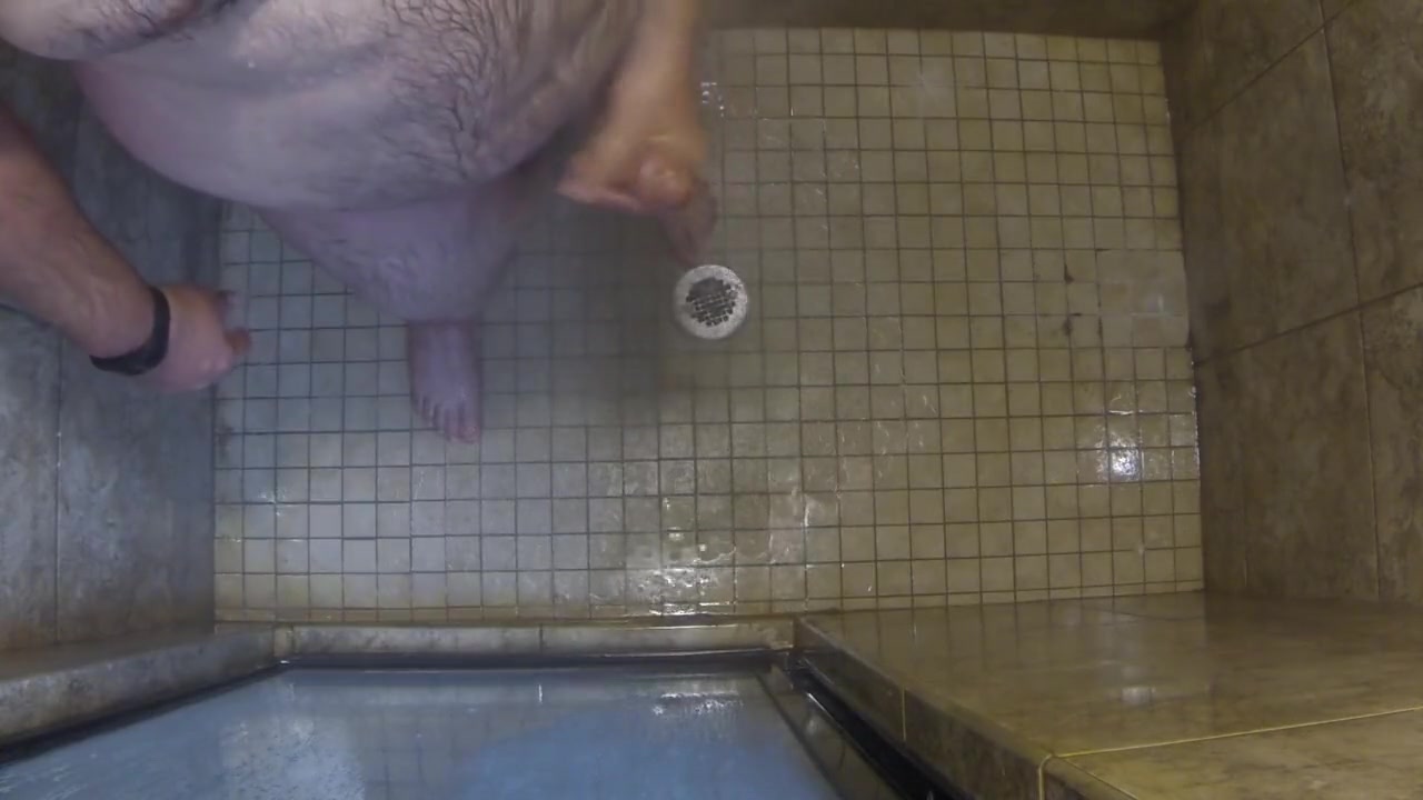 Jacking off cum in shower!