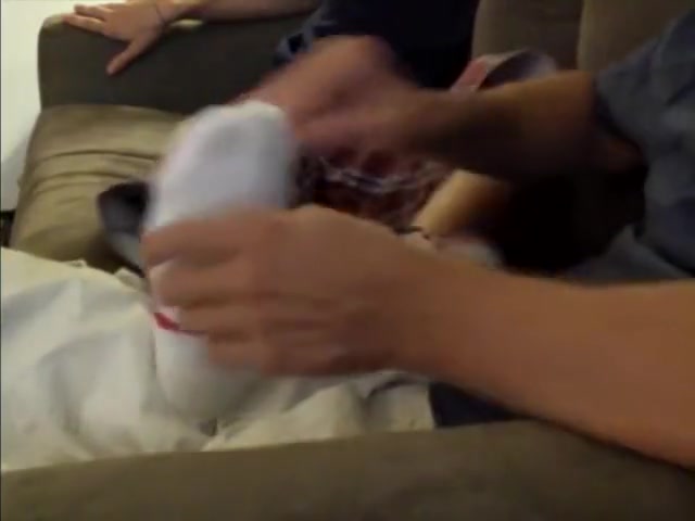 Good friend gives a foot massage