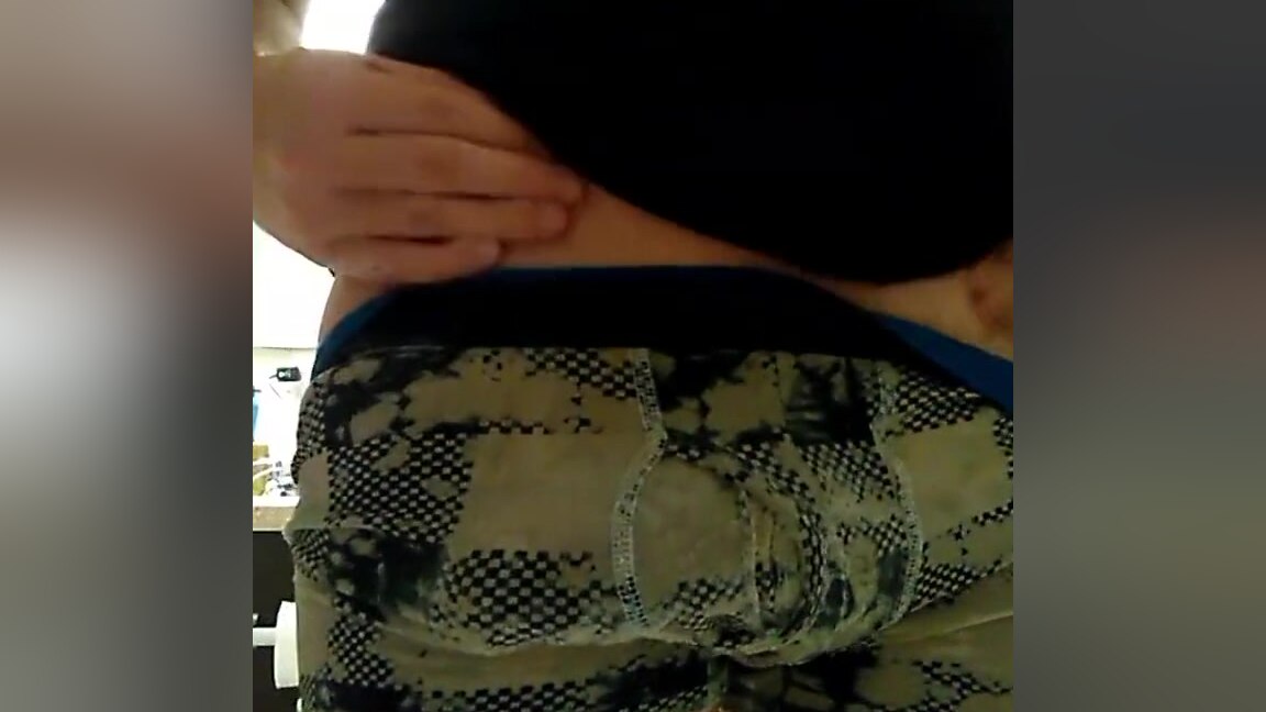 Jacking off in boxers briefs showertime