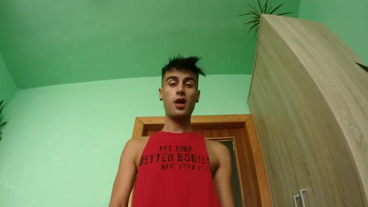 Let´s kiss - touching lens with teen 18+ lips, cock, cum on camera lens POV