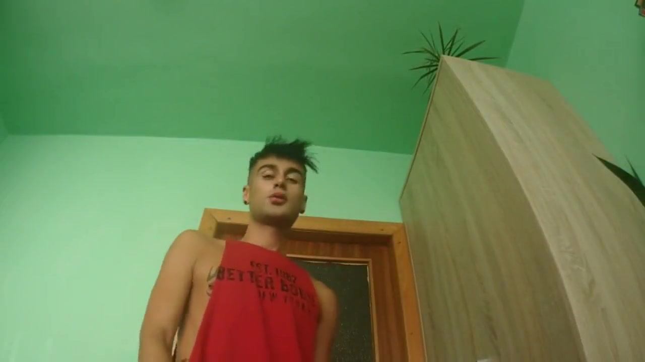 Let´s kiss - touching lens with teen 18+ lips, cock, cum on camera lens POV
