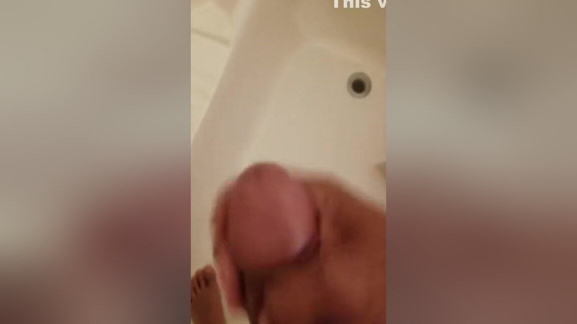 Horny playing with cock in the shower