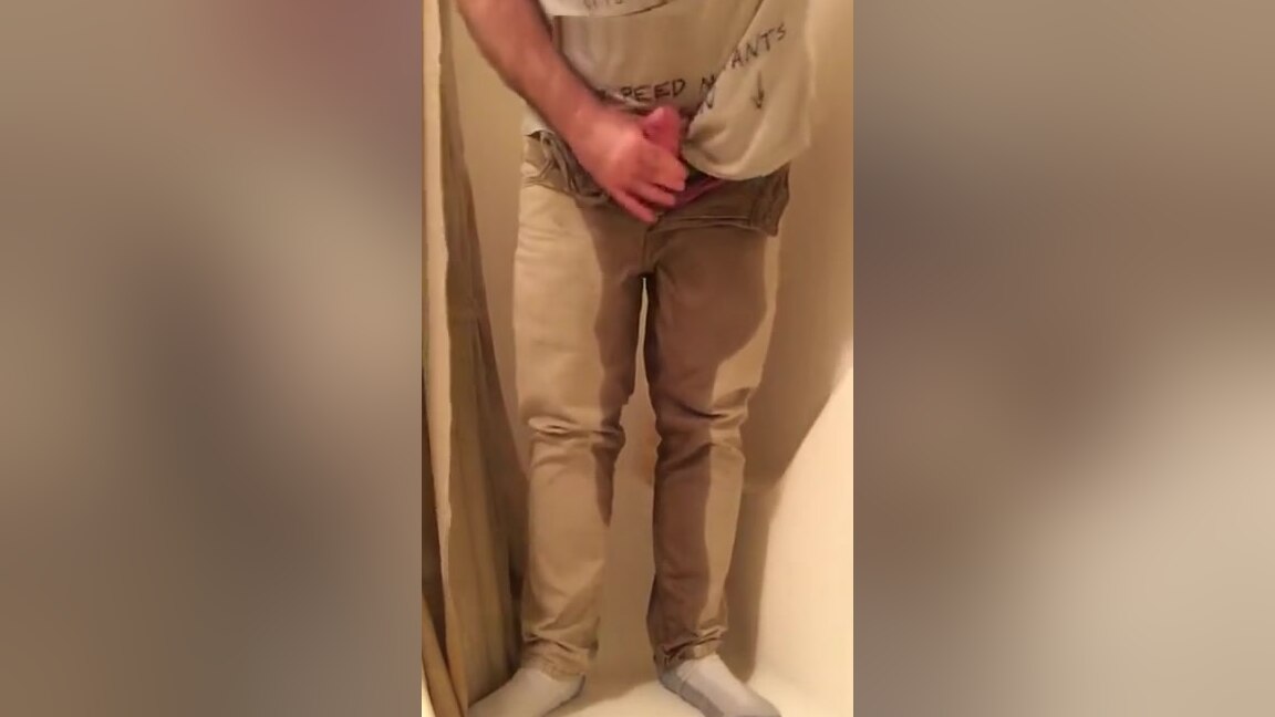 Male self piss shower and masturbation