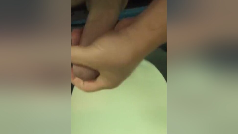 Airplane Jerk Off + POV Cum Shot + Masturbating on the Plane + Shaved Cock