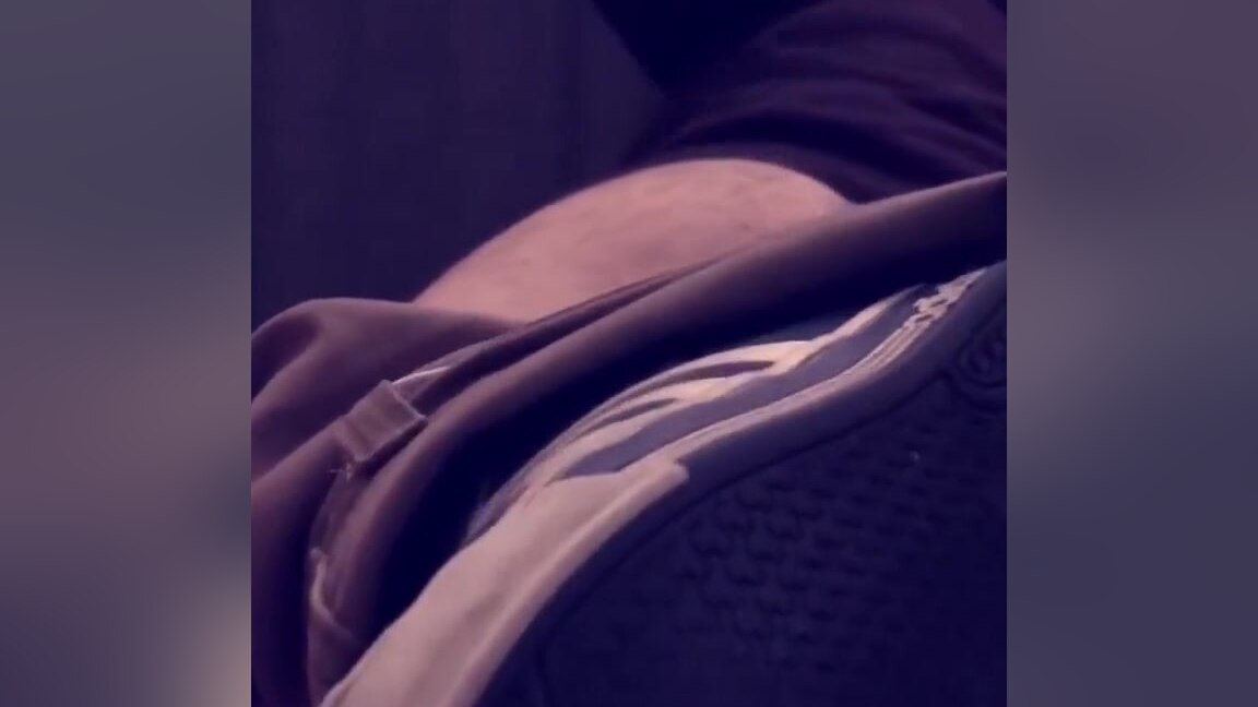 Fucking myself with prostate massager, intense hands free orgasm