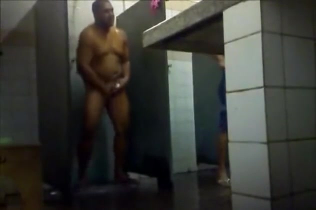 : Step dad showering