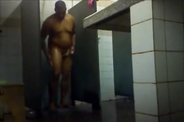 : Step dad showering