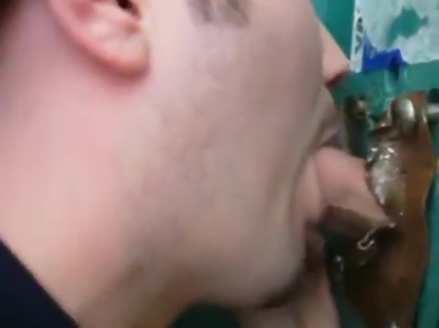 Gloryhole at construction site straight worker