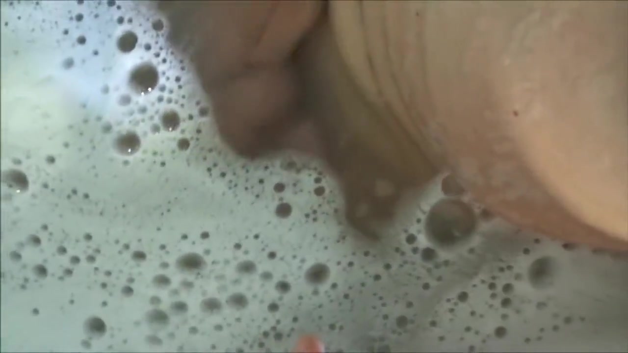 Male Solo Bathtub Wash, Massage and Masturbation with Big Cimshot