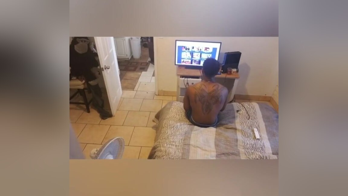 Caught fresh out the shower watching porn