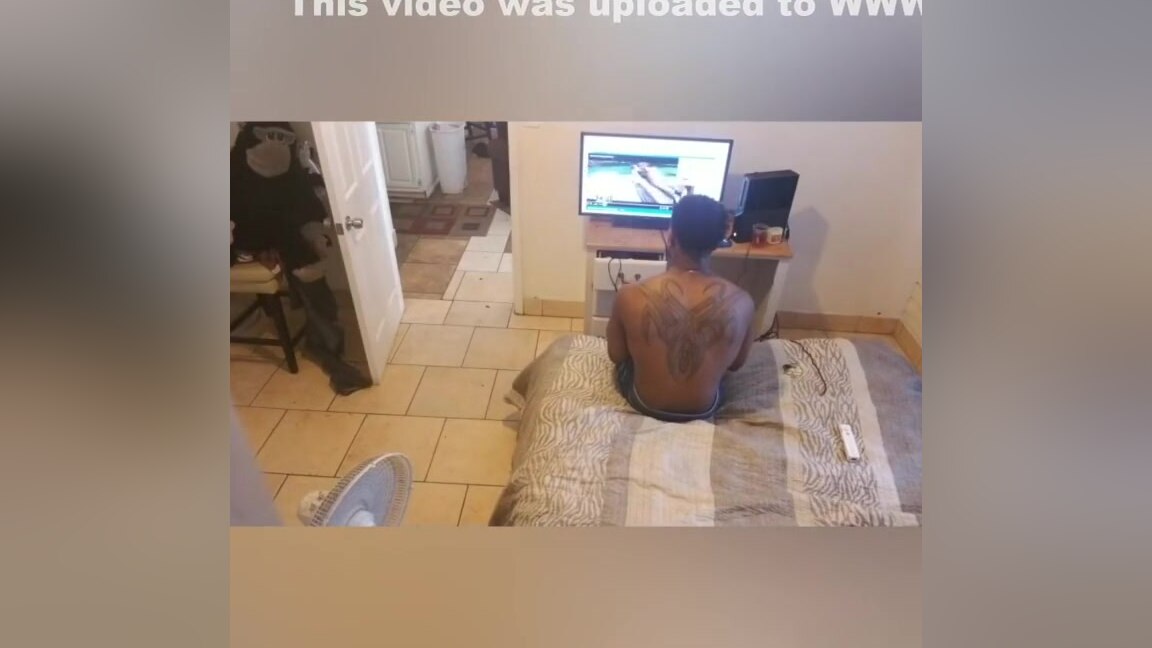 Caught fresh out the shower watching porn