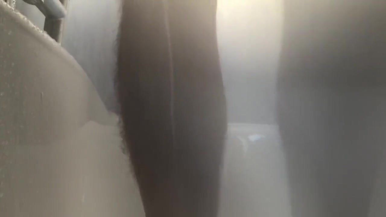 Messy wank and shower