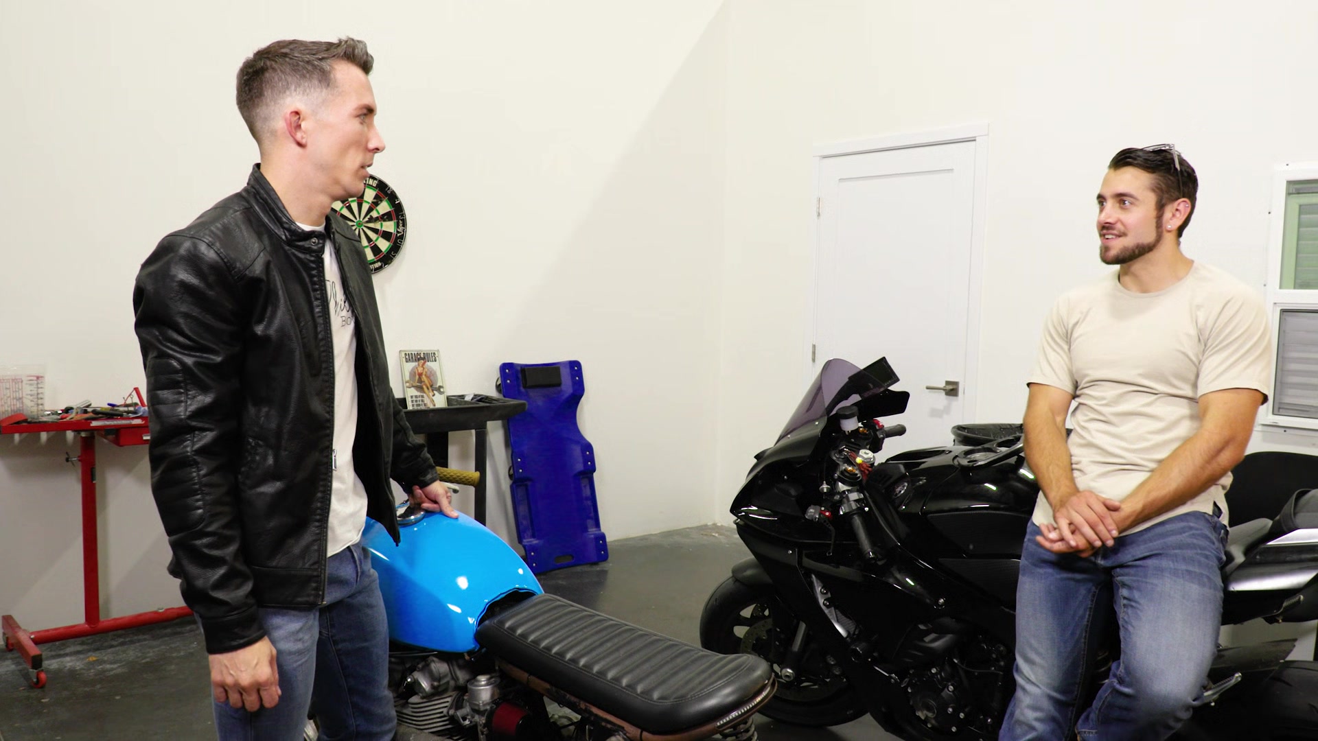 Hot AF Dante Colle Fucks Tight Assed Hunk On Motorbike