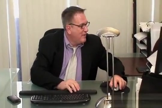 Step daddy jerks off in his office