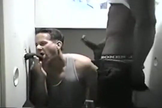 gloryhole slut gets fucked with BBC