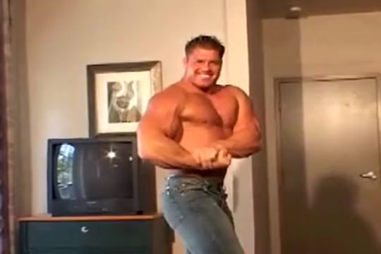David Riley poses and takes a shower