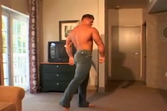 David Riley poses and takes a shower