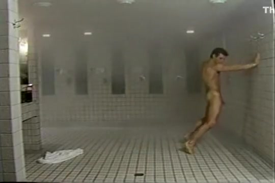 Jeff Stryker's shower dick dance, watch him swing that thing