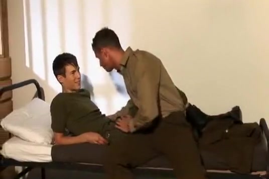 Army guys fucking on the cot